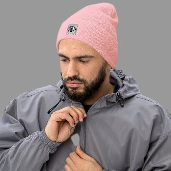 Cuffed Beanie - Stylized Eye Design by Arissai - Arissai