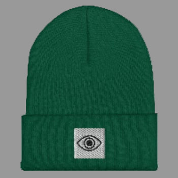 Cuffed Beanie - Stylized Eye Design by Arissai - Arissai