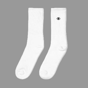 Unisex Embroidered socks - Stylized Eye Design™ (Black Logo) - Arissai