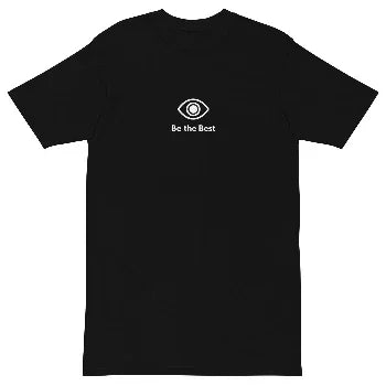 Be the Best – Premium Cotton Tee (Centered Logo/OS) - Arissai