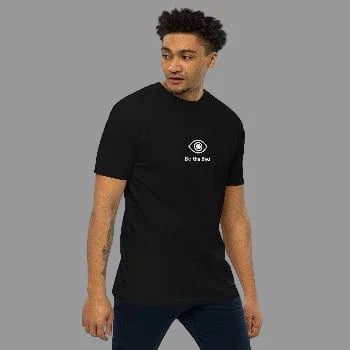 Be the Best – Premium Cotton Tee (Centered Logo/OS) - Arissai