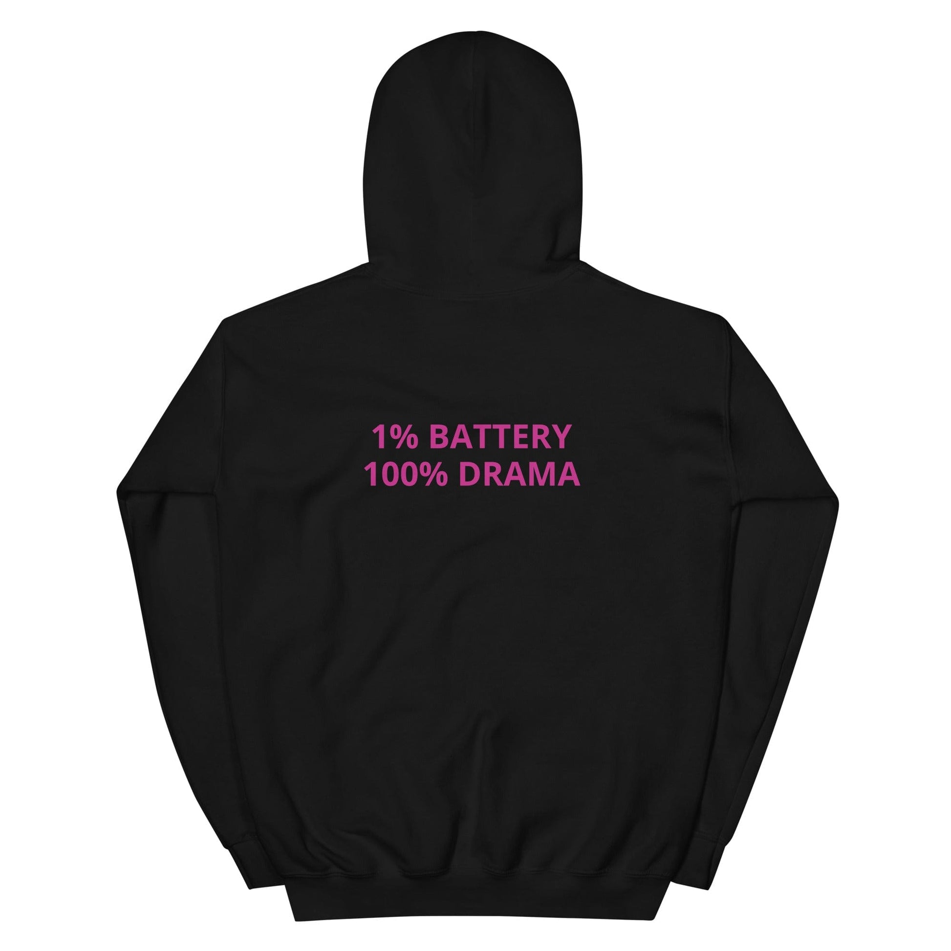 Pretty Eyes – Warm Street Hoodie (Left Chest Logo/DS) Stylized Eye Design/ 1% BATTERY. 100% DRAMA. by Arissai - Arissai