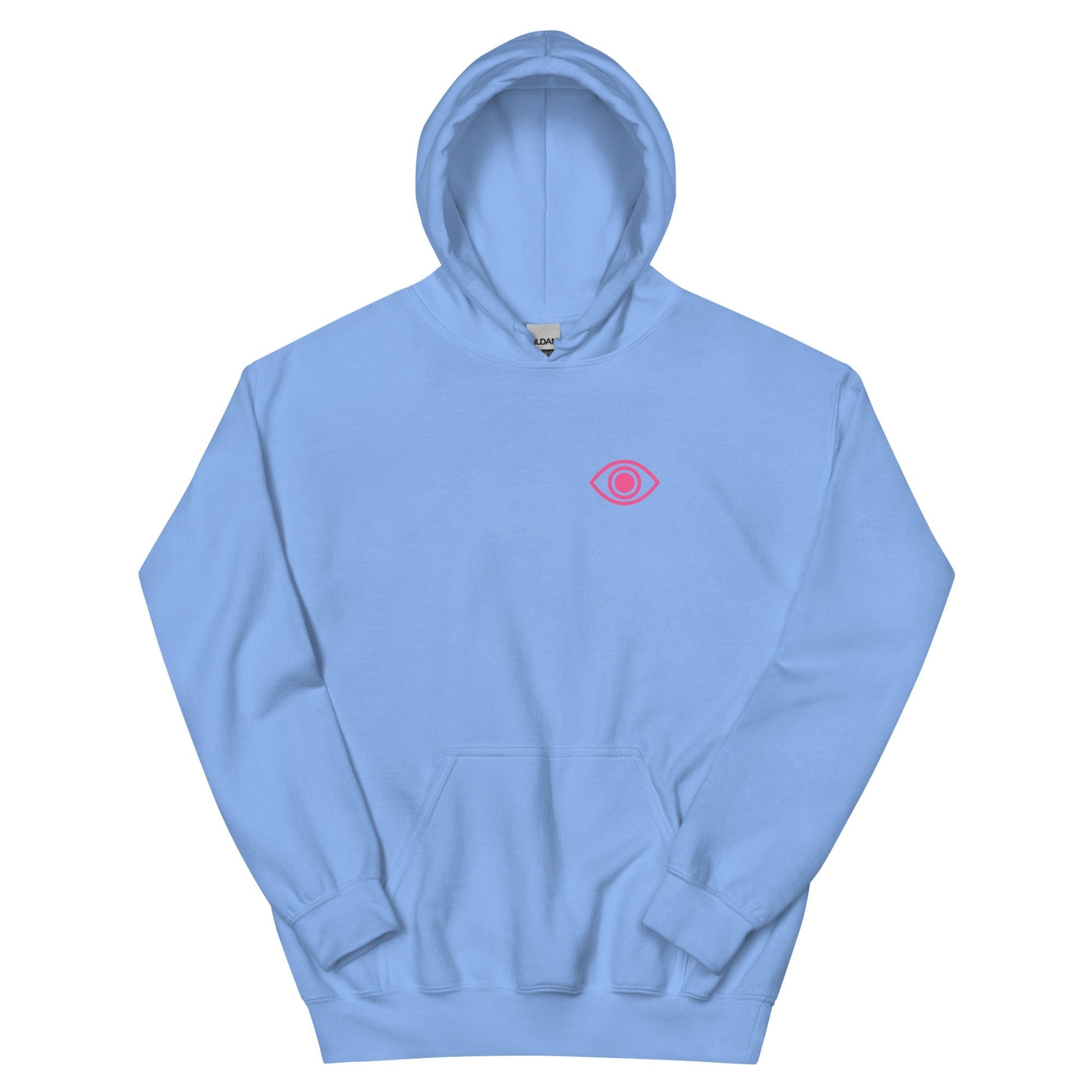 Pretty Eyes – Warm Street Hoodie (Left Chest Logo/DS) Stylized Eye Design/ 1% BATTERY. 100% DRAMA. by Arissai - Arissai