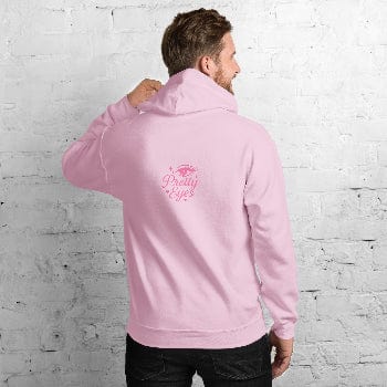 Pretty Eyes – Organic Cotton Hoodie (Centered Pink Logo/DS) - Arissai
