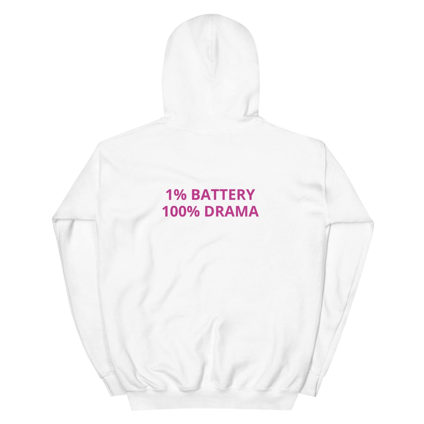 Pretty Eyes – Warm Street Hoodie (Left Chest Logo/DS) Stylized Eye Design/ 1% BATTERY. 100% DRAMA. by Arissai - Arissai
